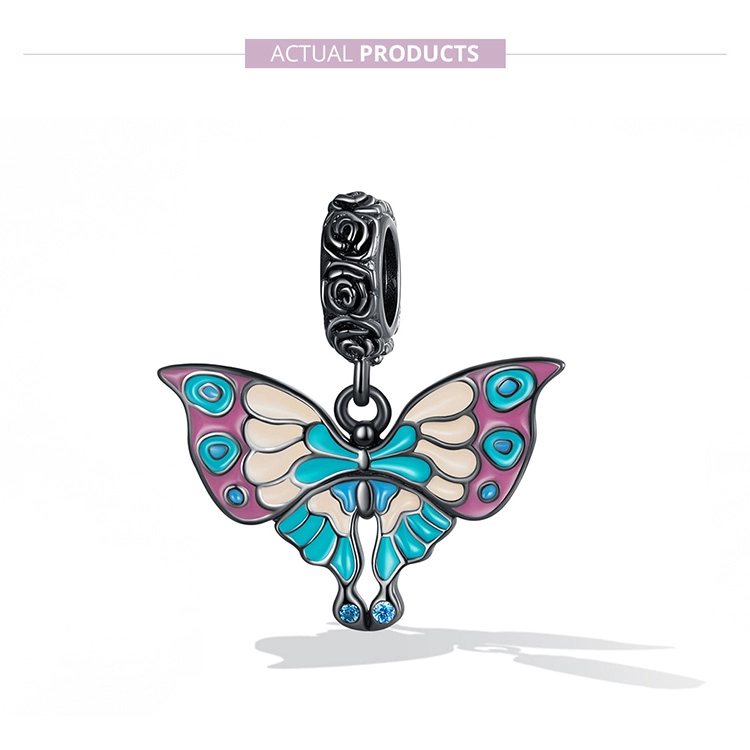 (imagem para) Pandora Style Artistic Butterfly Dangle - SCC2240 - Visualizar 7