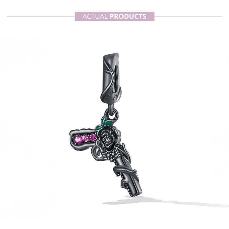 (imagem para) Pandora Style Rose Pistol Dangle - SCC2241 - Visualizar 7