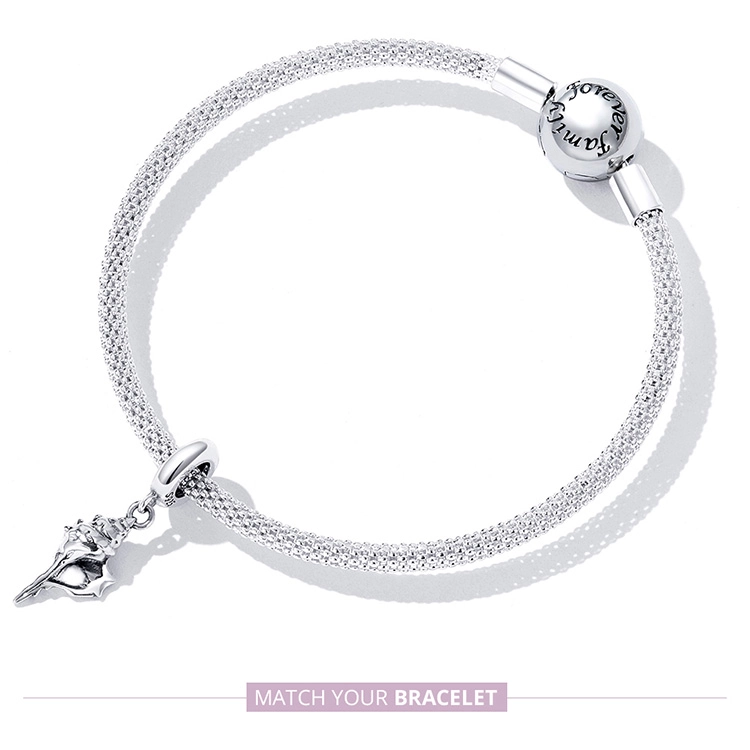 (imagem para) Pandora Style Silver Conch Dangle - SCC2235 - Visualizar 8