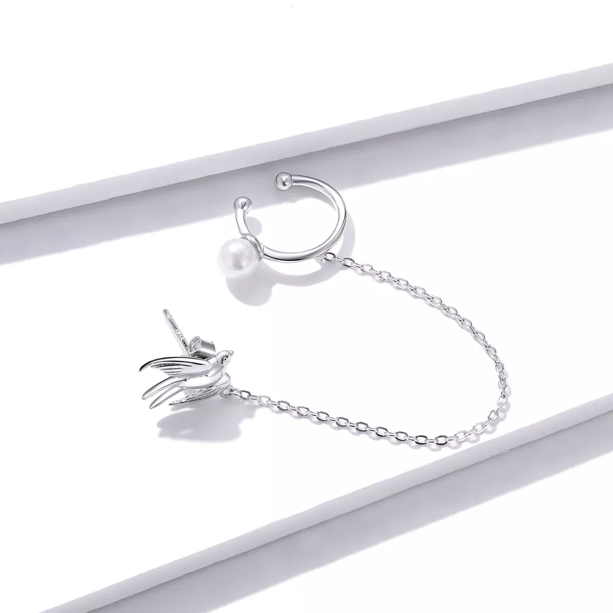 Pandora Style Flying Swallow Ear clip - BSE411