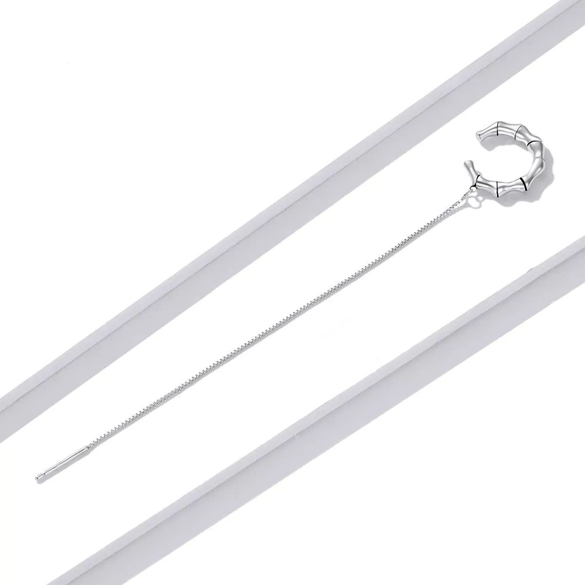 Pandora Style Silver Bamboo Ear clip - BSE511