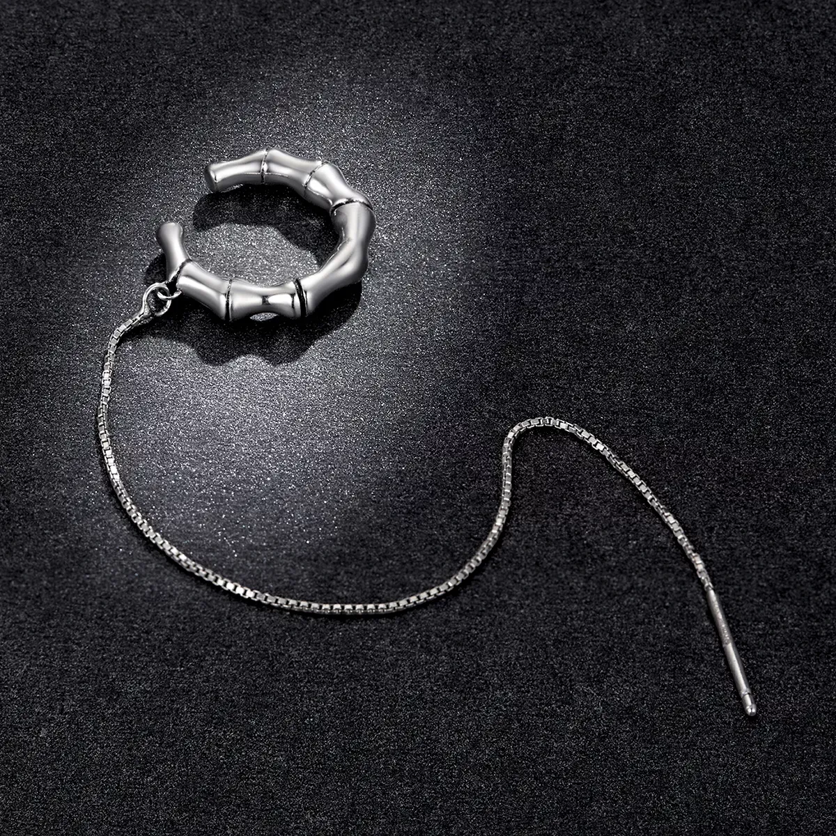 Pandora Style Silver Bamboo Ear clip - BSE511