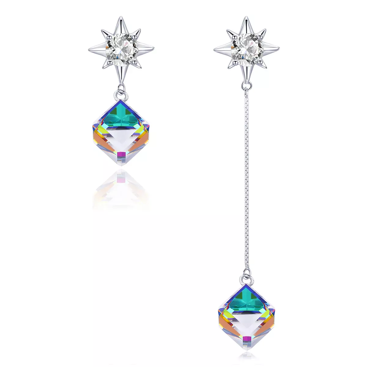 Pandora Style Aurora Love Hanging Earrings - SCE545