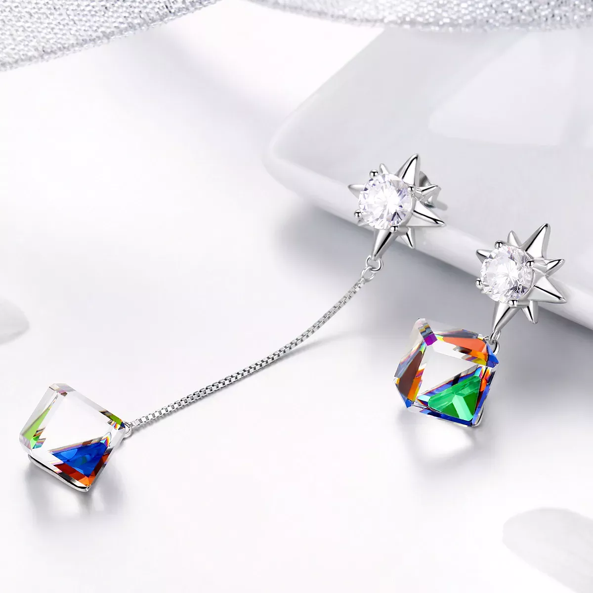Pandora Style Aurora Love Hanging Earrings - SCE545