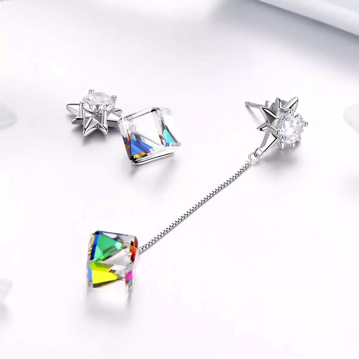 Pandora Style Aurora Love Hanging Earrings - SCE545