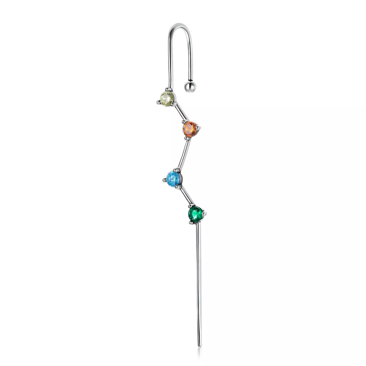 Pandora Style Color Zirconium - Lightning Hanging Earrings - BSE530