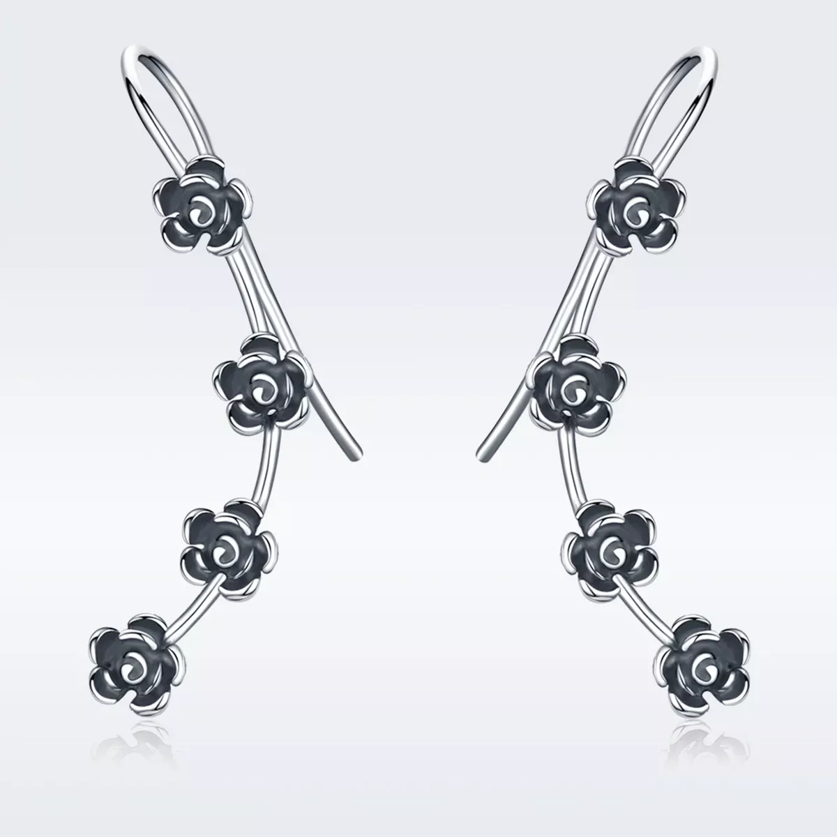 Pandora Style Creative Beautiful Flower Hanging Earrings - VSE010