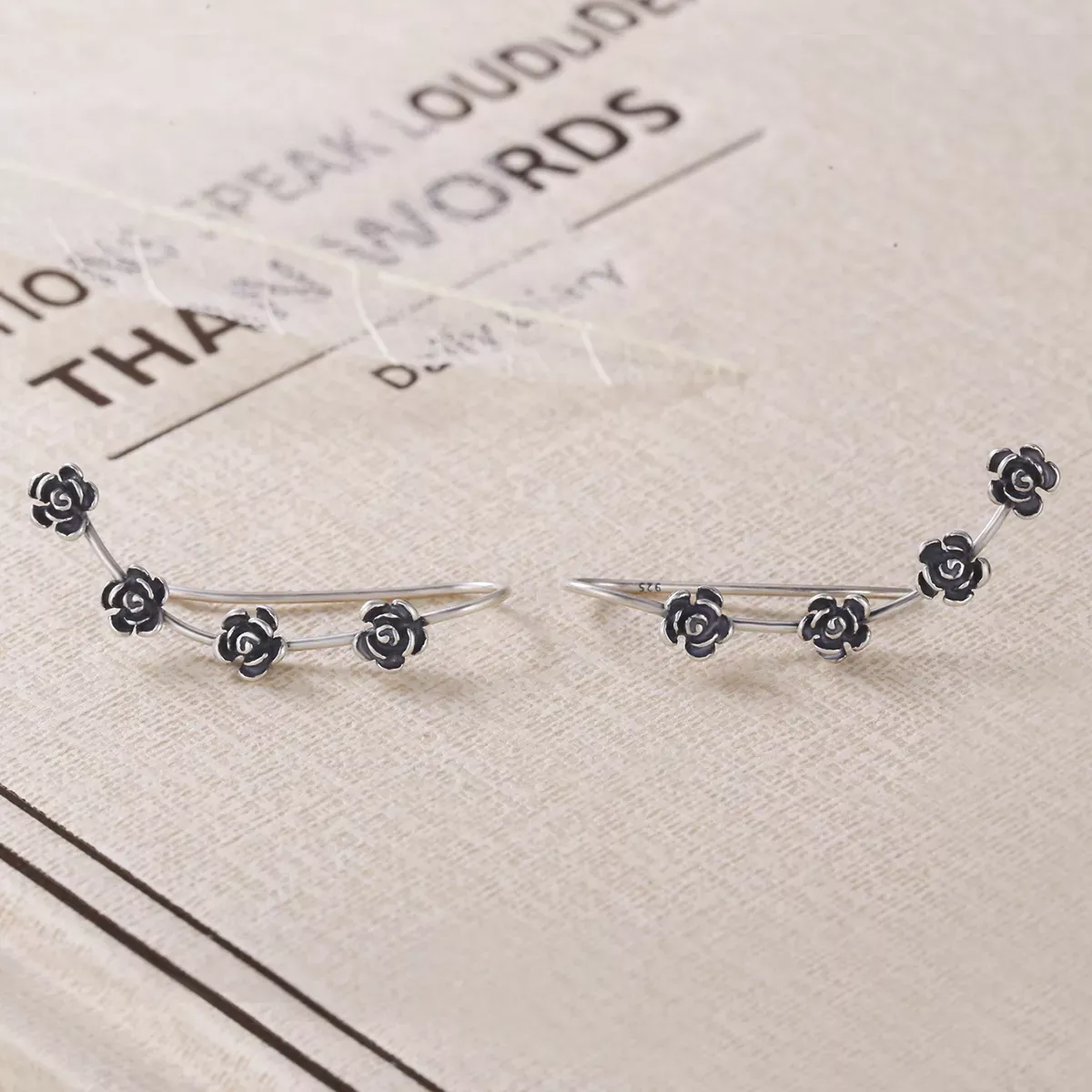 Pandora Style Creative Beautiful Flower Hanging Earrings - VSE010