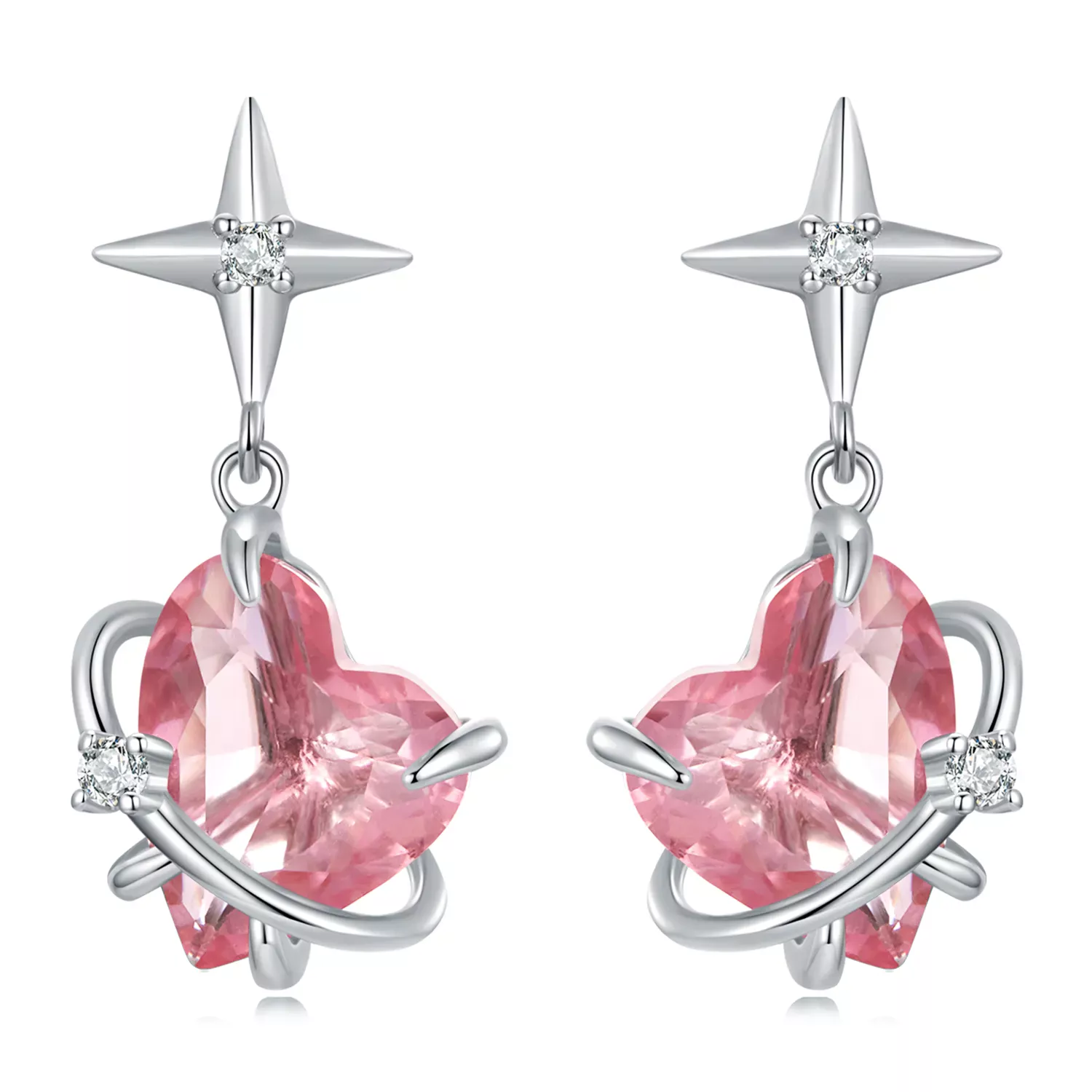 Pandora Style Girl Planet Hanging Earrings - SCE1502