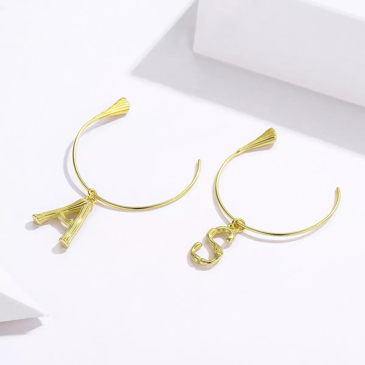 Pandora Style Letter A&S Hanging Earrings - SCE704