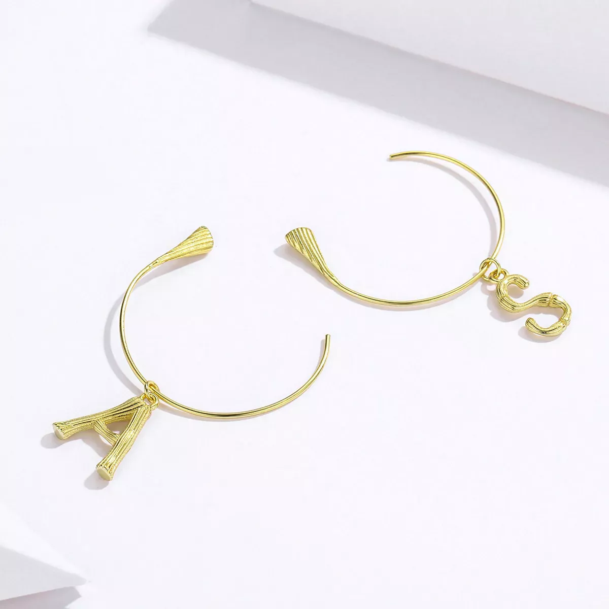 Pandora Style Letter A&S Hanging Earrings - SCE704