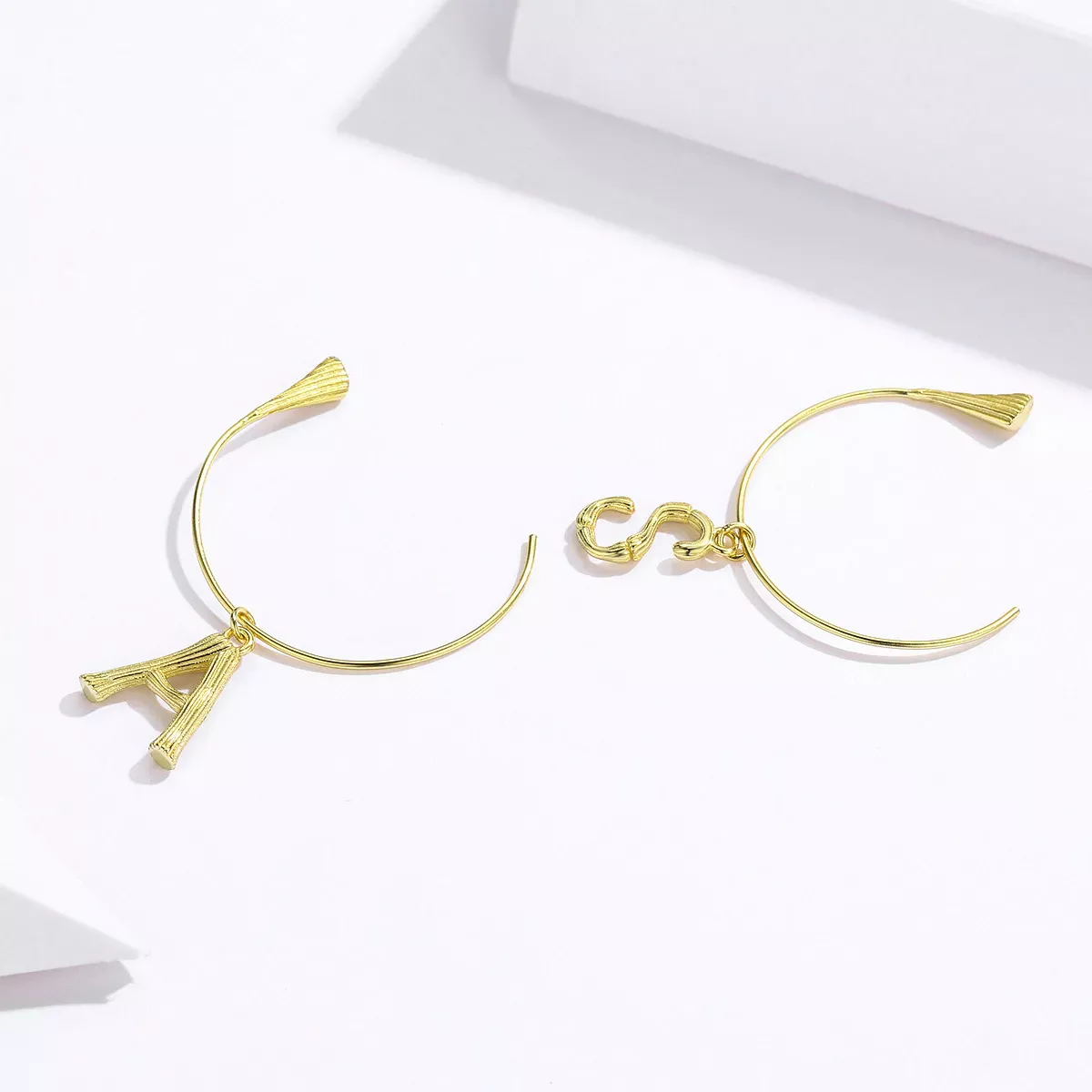 Pandora Style Letter A&S Hanging Earrings - SCE704