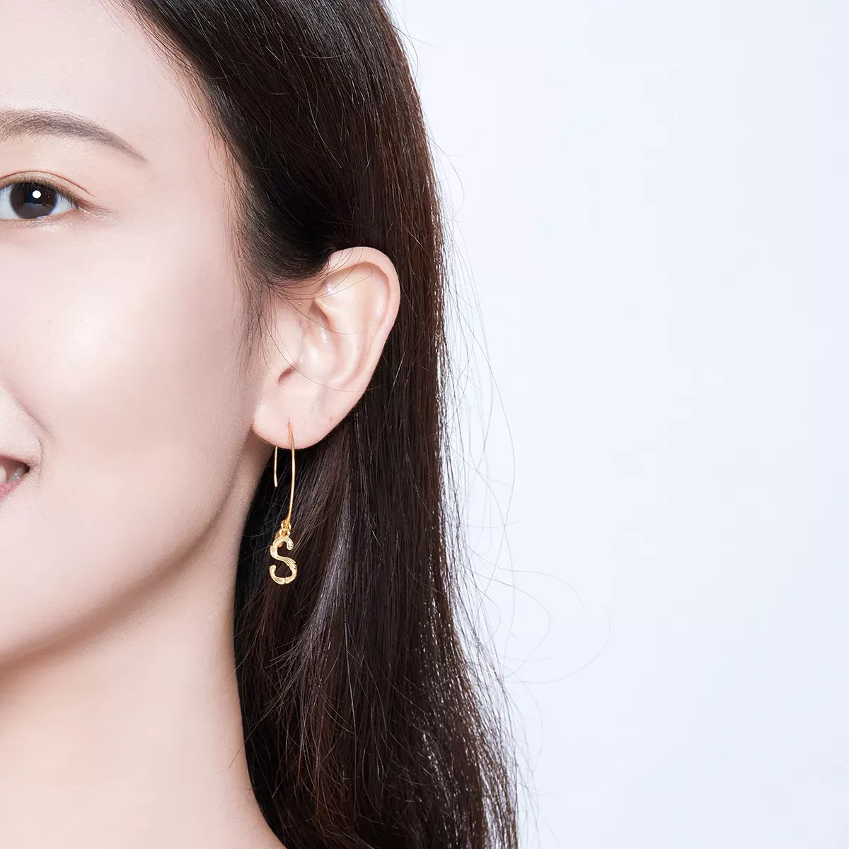 Pandora Style Letter A&S Hanging Earrings - SCE704