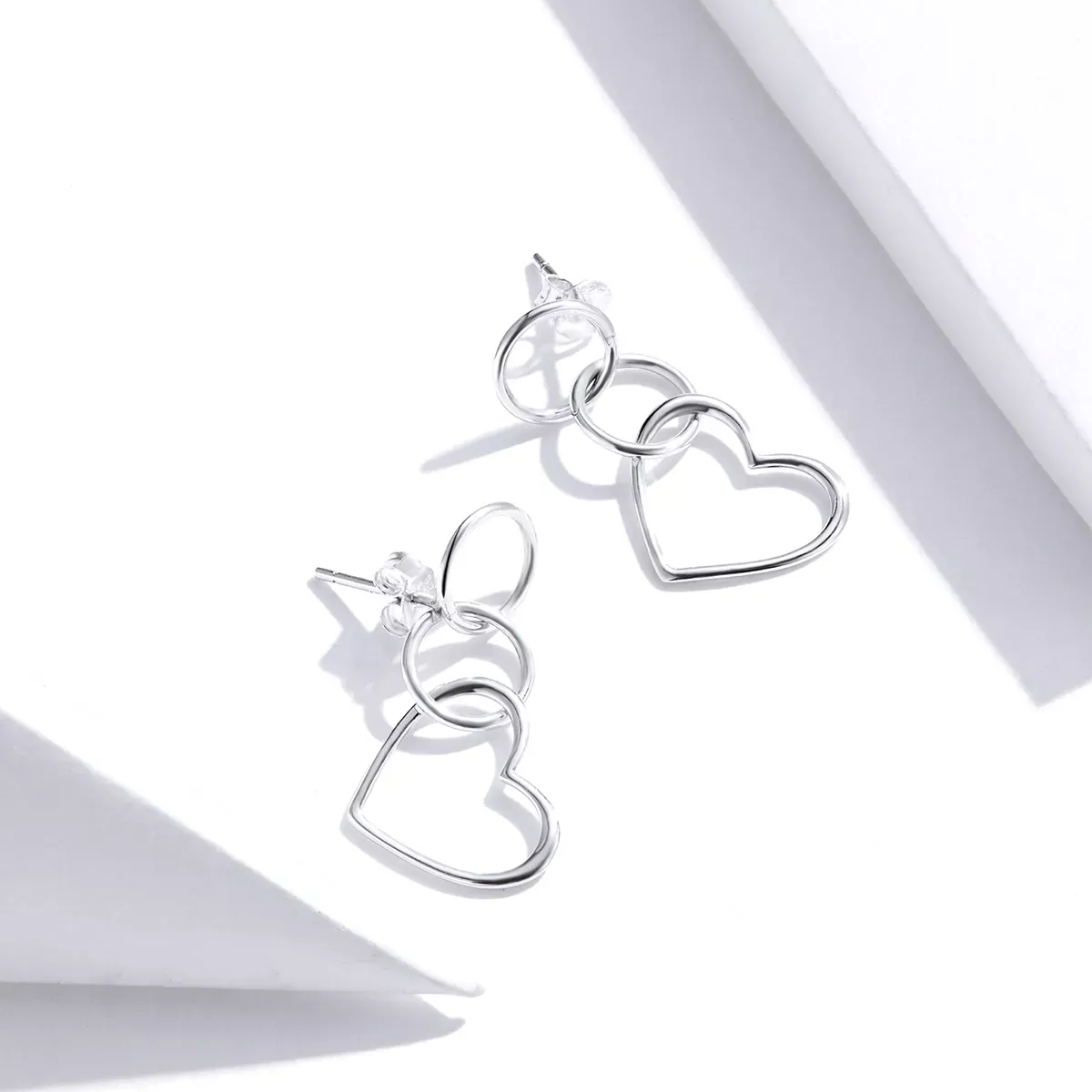 Pandora Style Love Hanging Earrings - SCE916