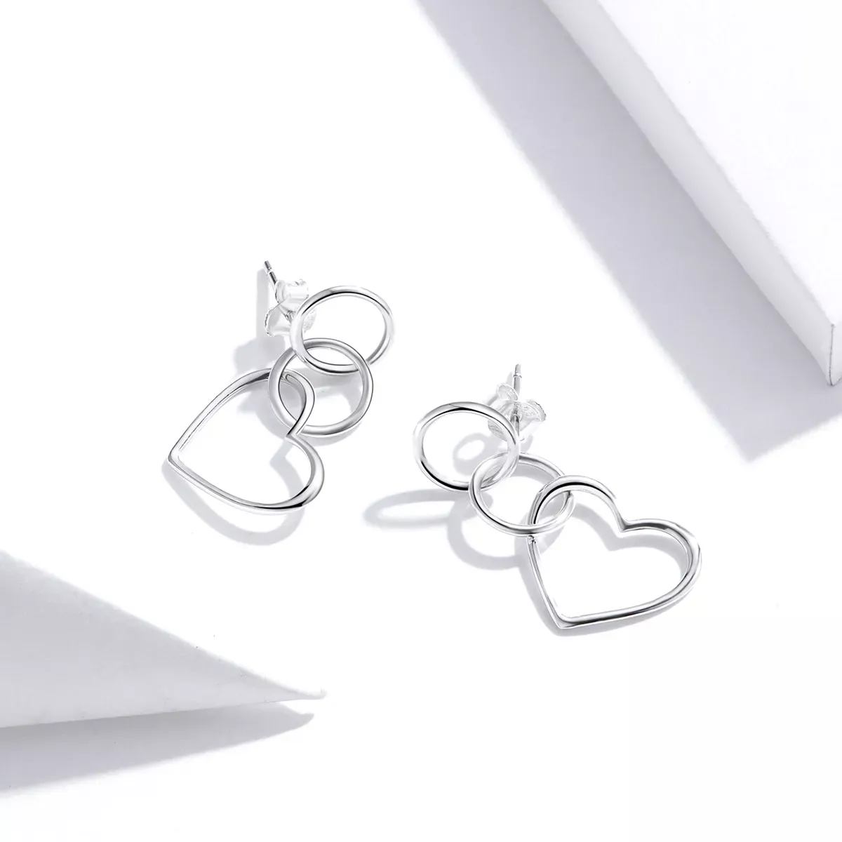 Pandora Style Love Hanging Earrings - SCE916