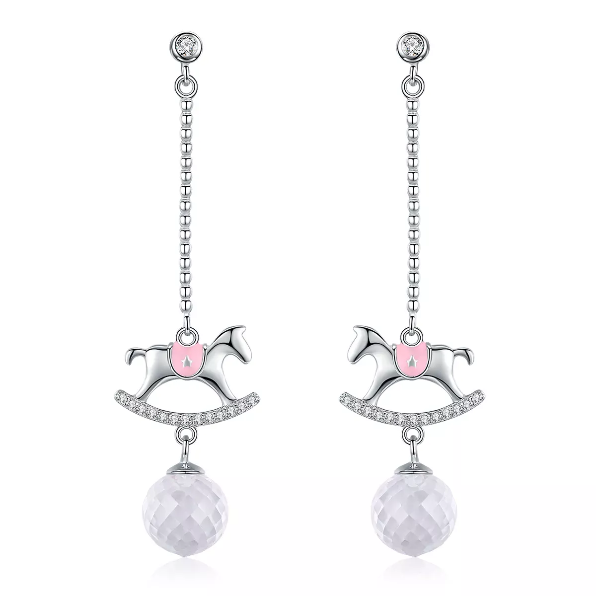 Pandora Style Playground Hanging Earrings - BSE038 Pandora Style Playground Hanging Earrings - BSE038