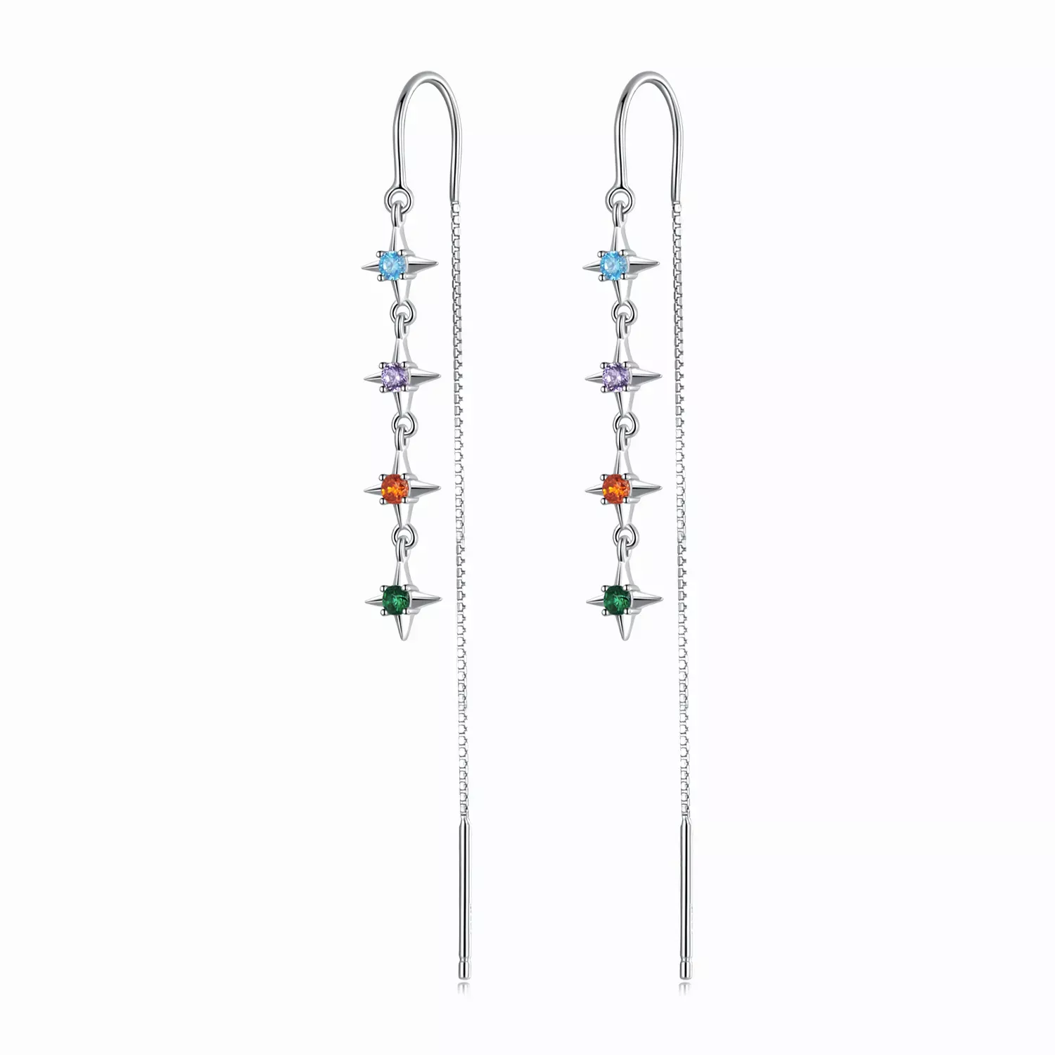 Pandora Style Starry Zirconium Hanging Earrings - SCE1420