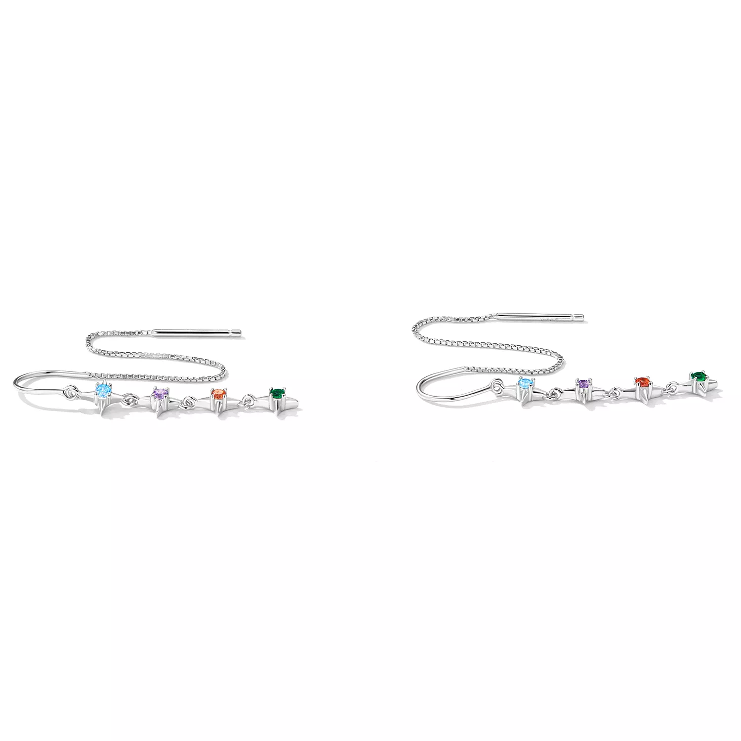 Pandora Style Starry Zirconium Hanging Earrings - SCE1420