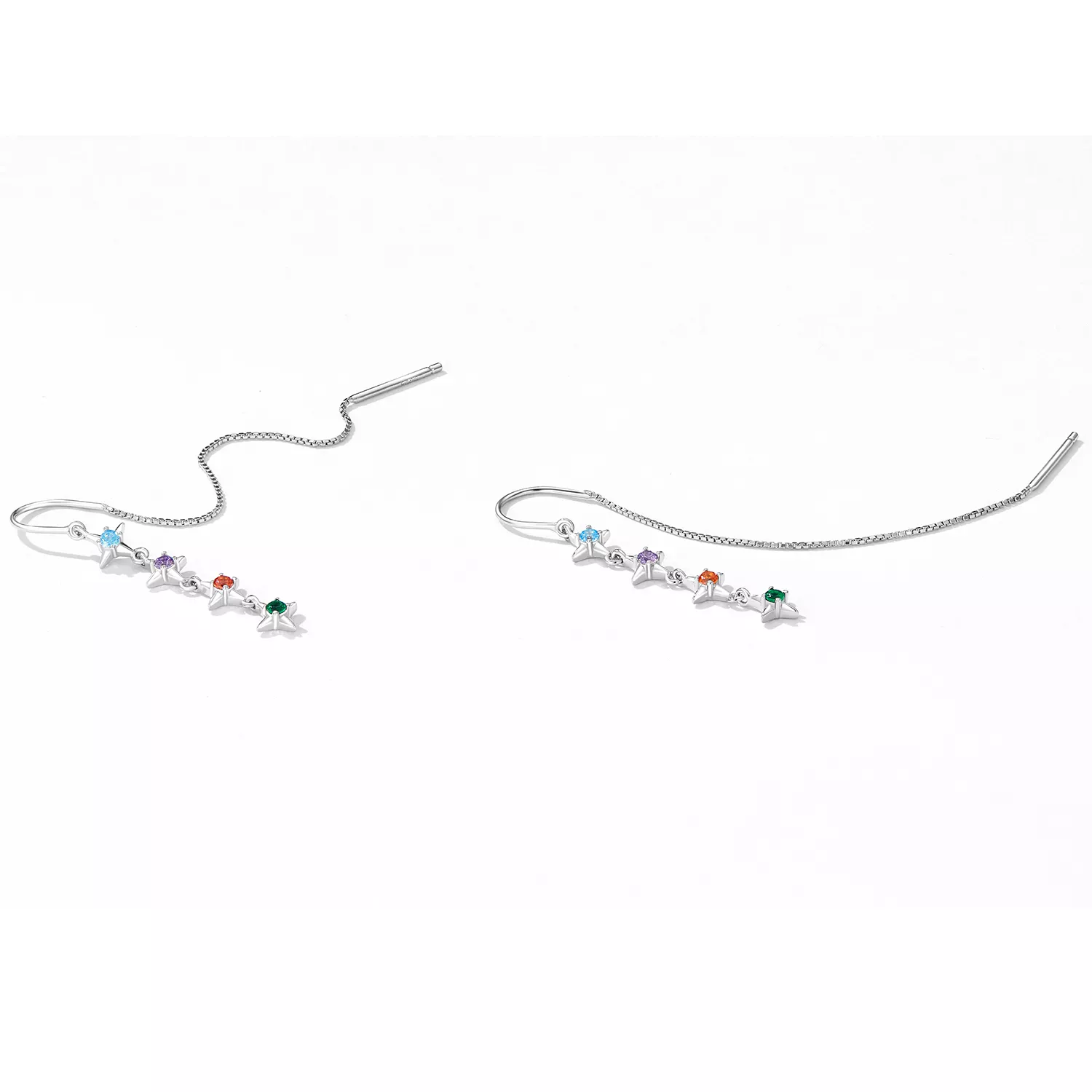 Pandora Style Starry Zirconium Hanging Earrings - SCE1420