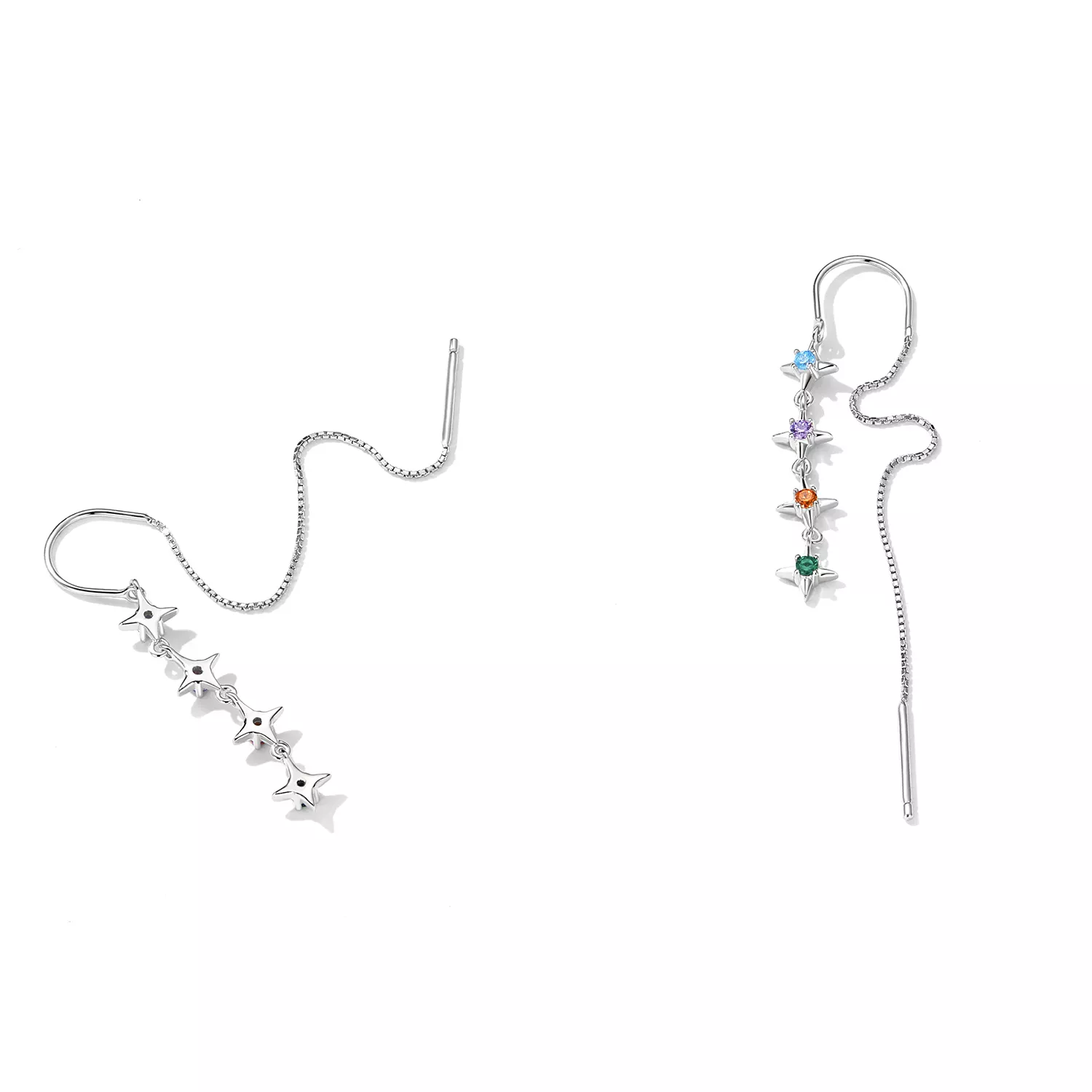 Pandora Style Starry Zirconium Hanging Earrings - SCE1420