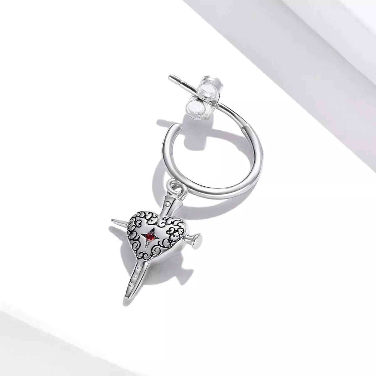 Pandora Style Sword of Love Hanging Earrings - SCE1180