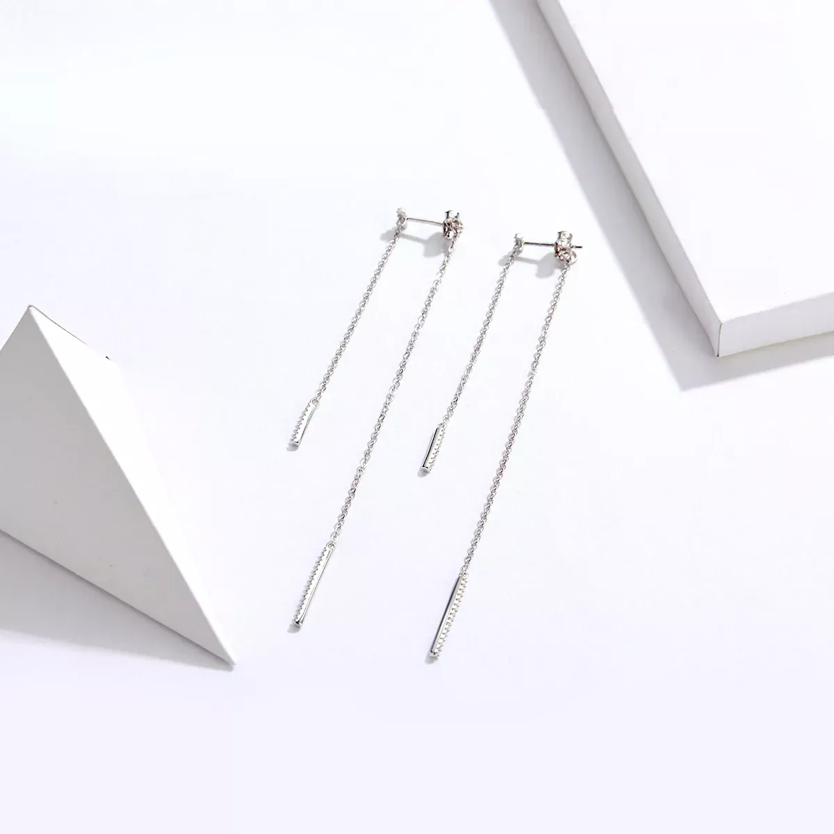 Pandora Style Zircon Tears Hanging Earrings - BSE186
