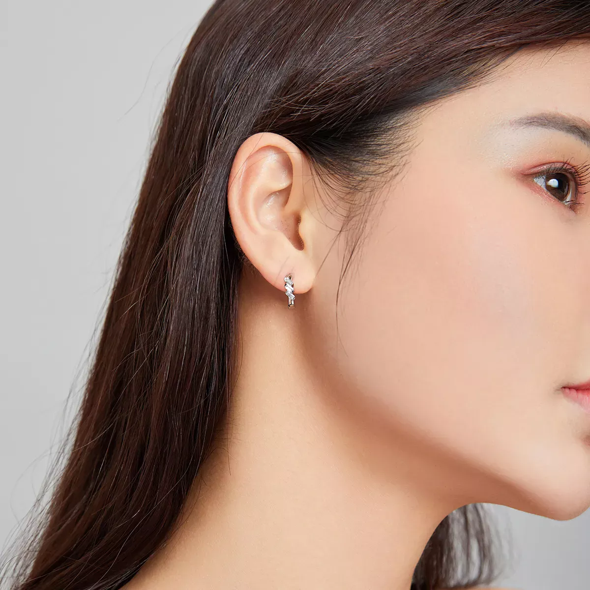 Pandora Style Box Hoop Earrings - SCE1037