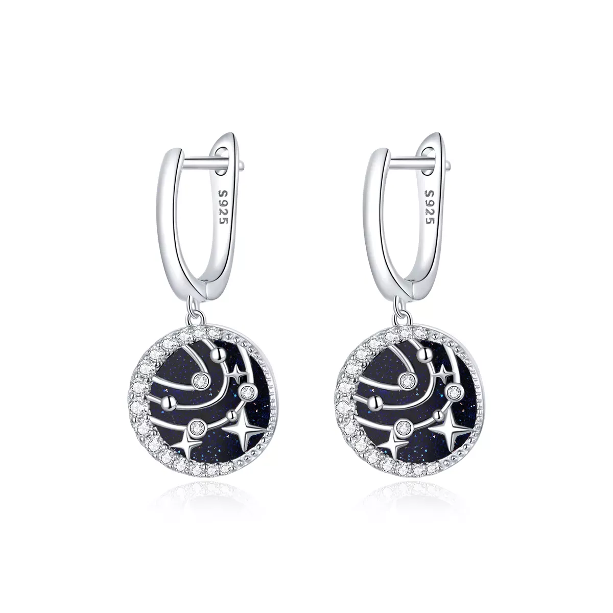 Pandora Style Brilliant Galaxy Hoop Earrings - BSE423