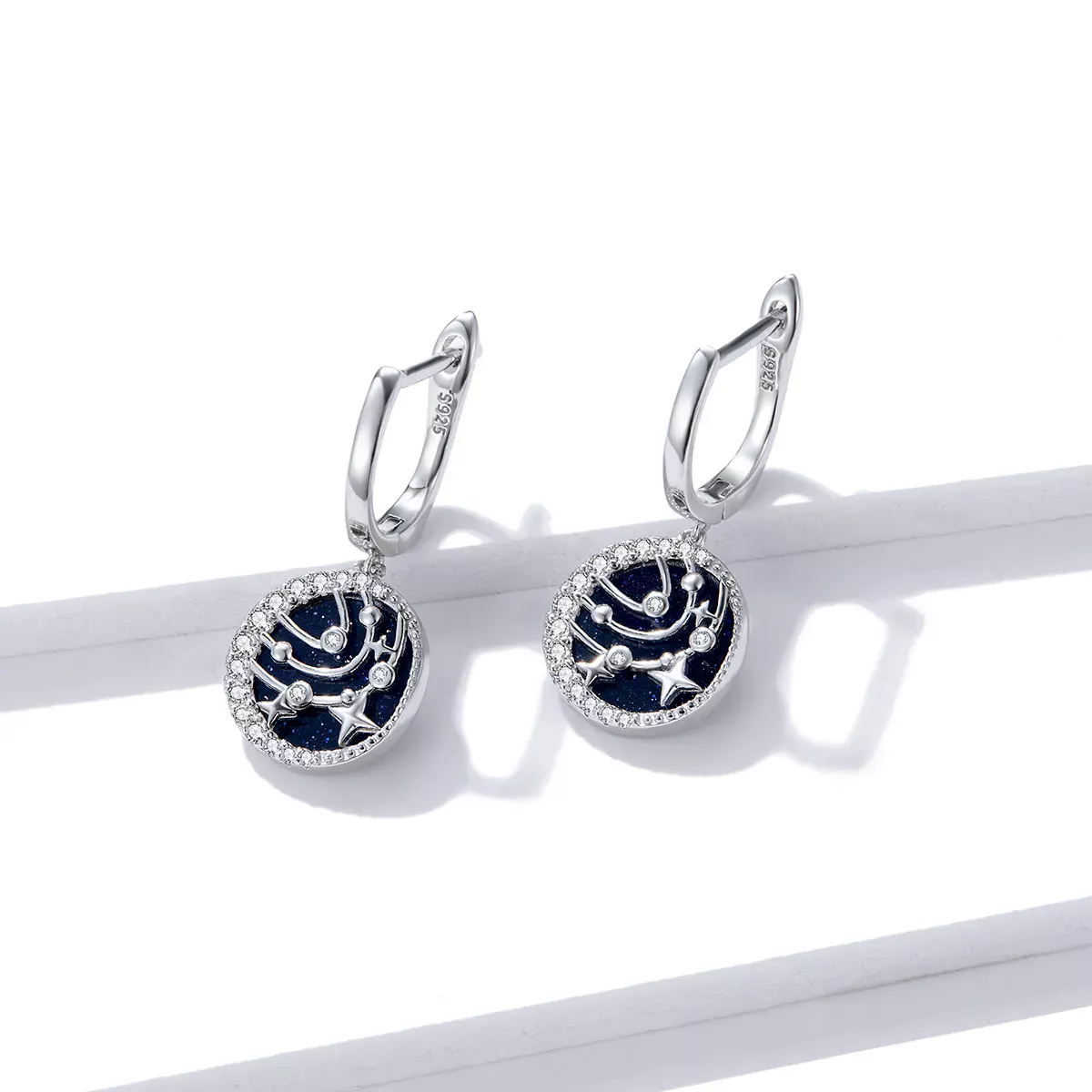 Pandora Style Brilliant Galaxy Hoop Earrings - BSE423