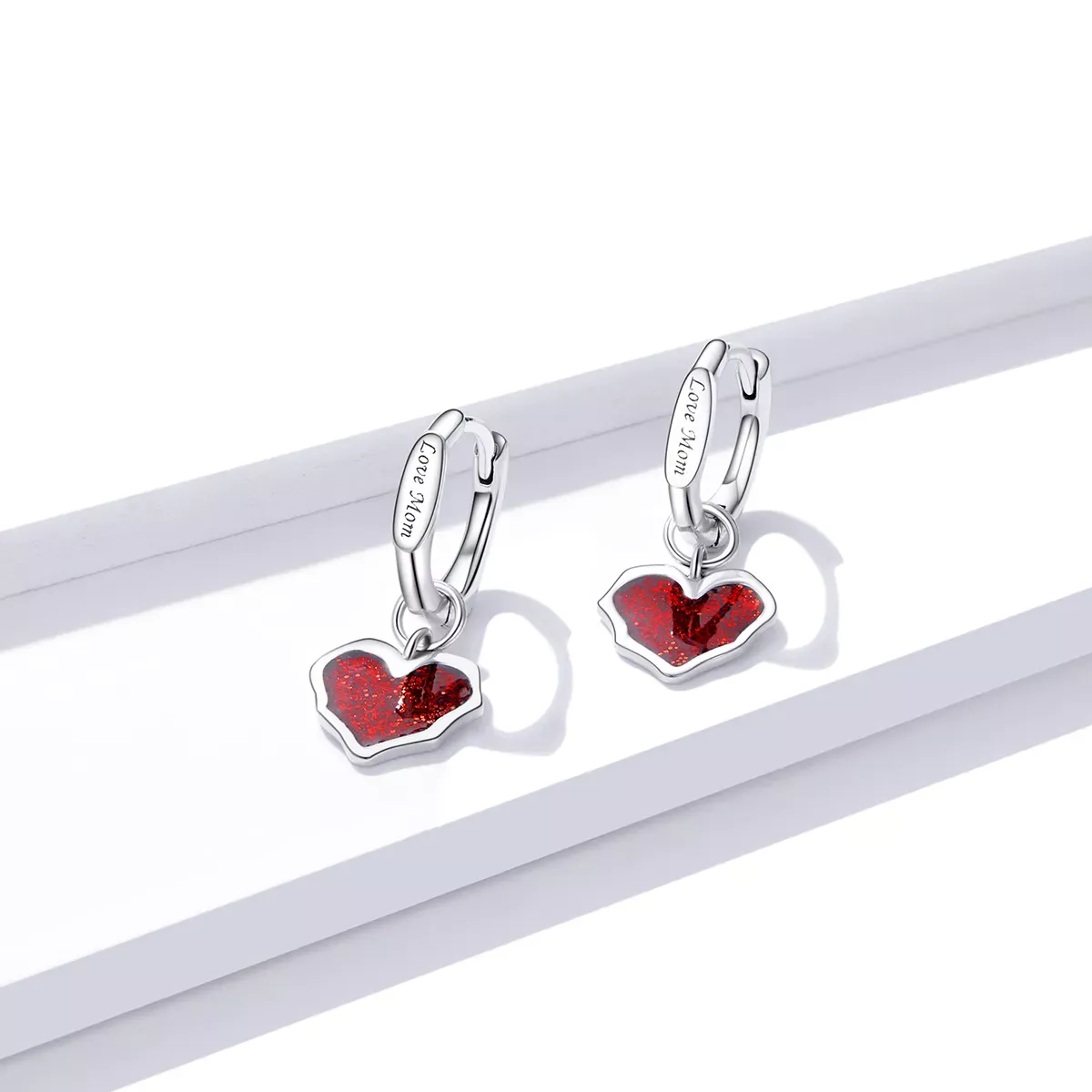 Pandora Style Close Lover Hoop Earrings - BSE484