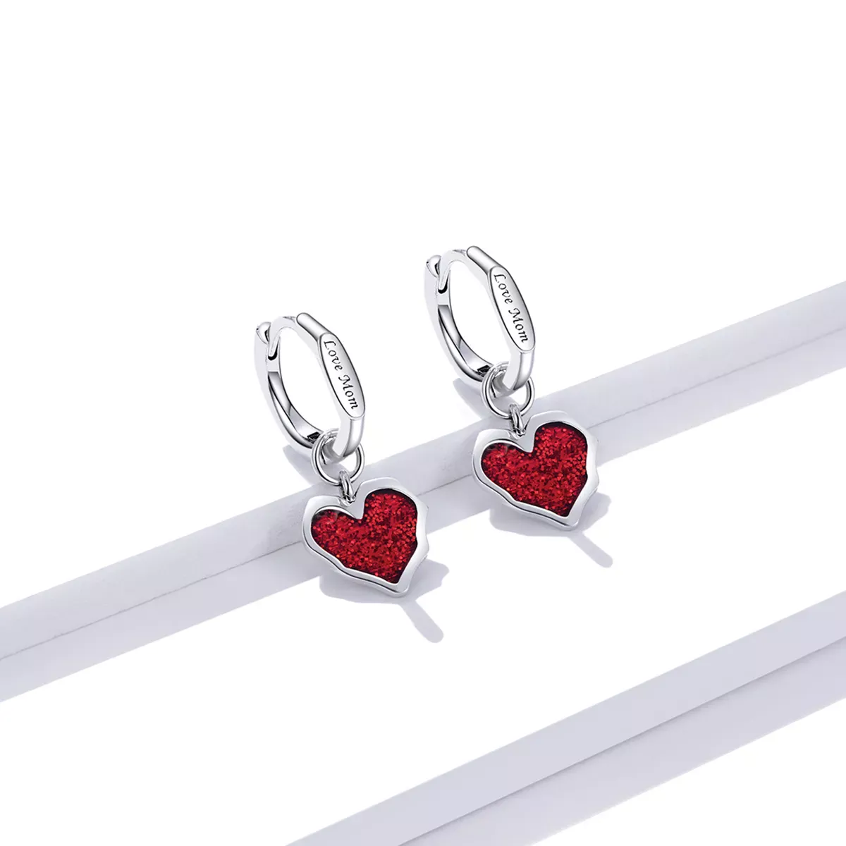Pandora Style Close Lover Hoop Earrings - BSE484