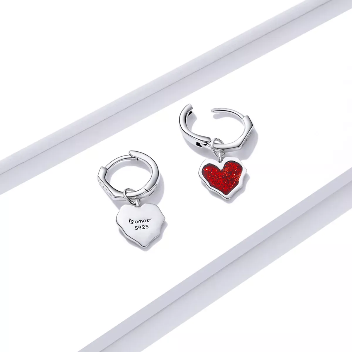 Pandora Style Close Lover Hoop Earrings - BSE484