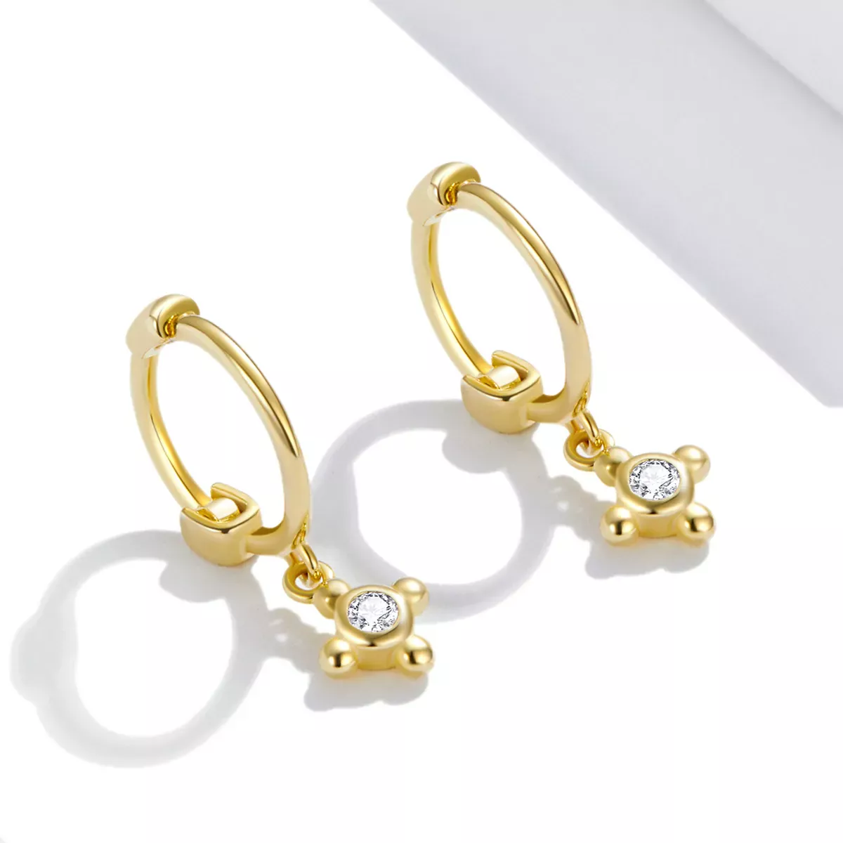 Pandora Style Cross Hoop Earrings - SCE1253