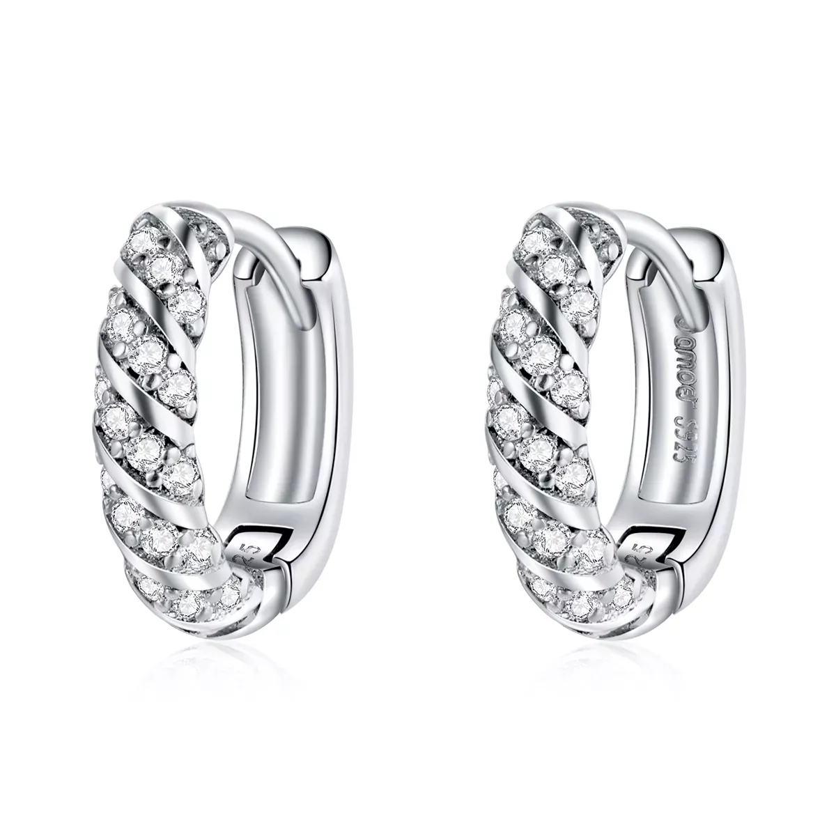 Pandora Style Elegant Woman Hoop Earrings - BSE512