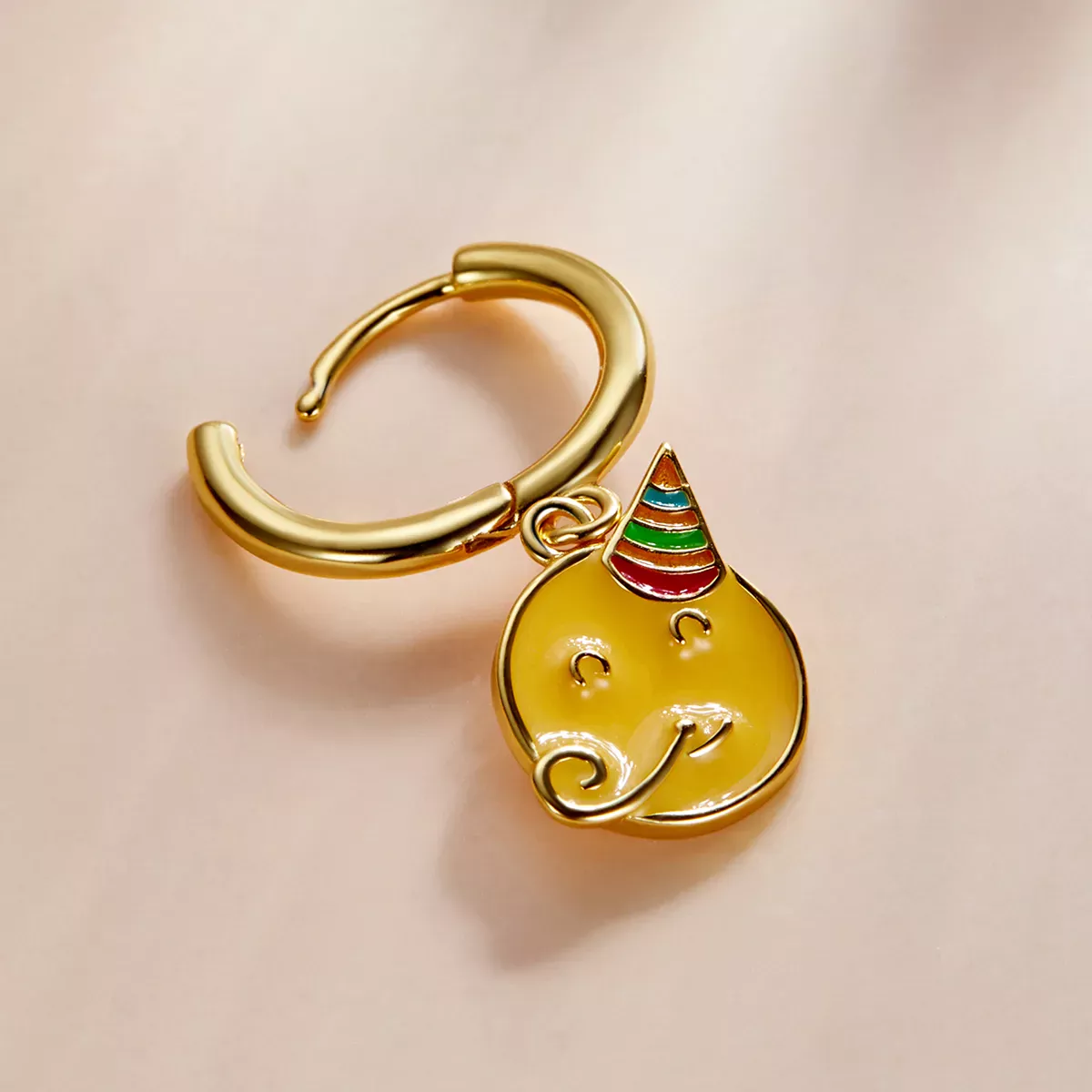 Pandora Style Emoji - Celebrate Hoop Earrings - SCE1204-A