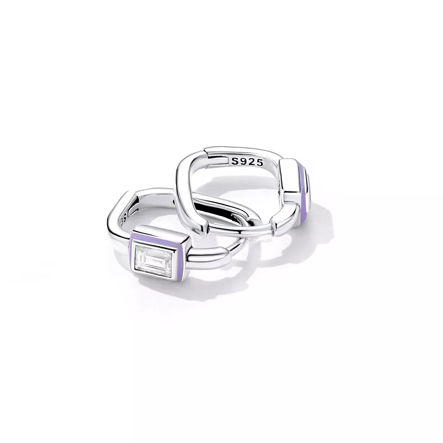 Pandora Style Fun Cubic Zirconia Hoop Earrings - SCE1402