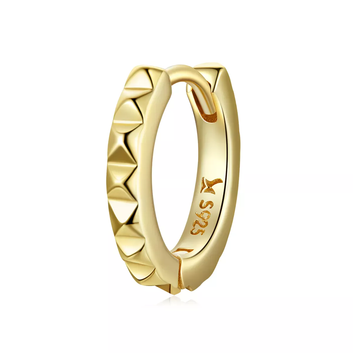 Pandora Style Golden Gear Hoop Earrings - SCE1062 Pandora Style Golden Gear Hoop Earrings - SCE1062