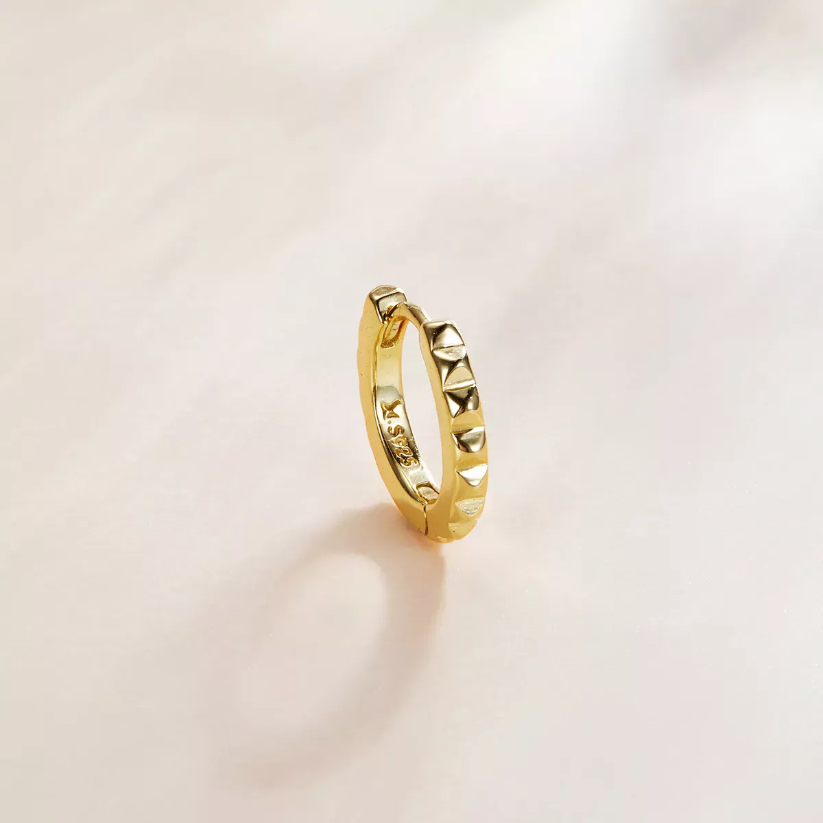 Pandora Style Golden Gear Hoop Earrings - SCE1062