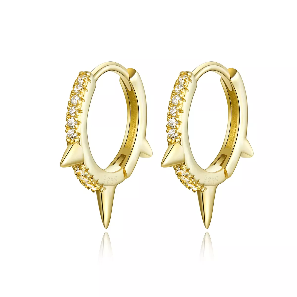 Pandora Style Irregular Geometry Hoop Earrings - BSE168