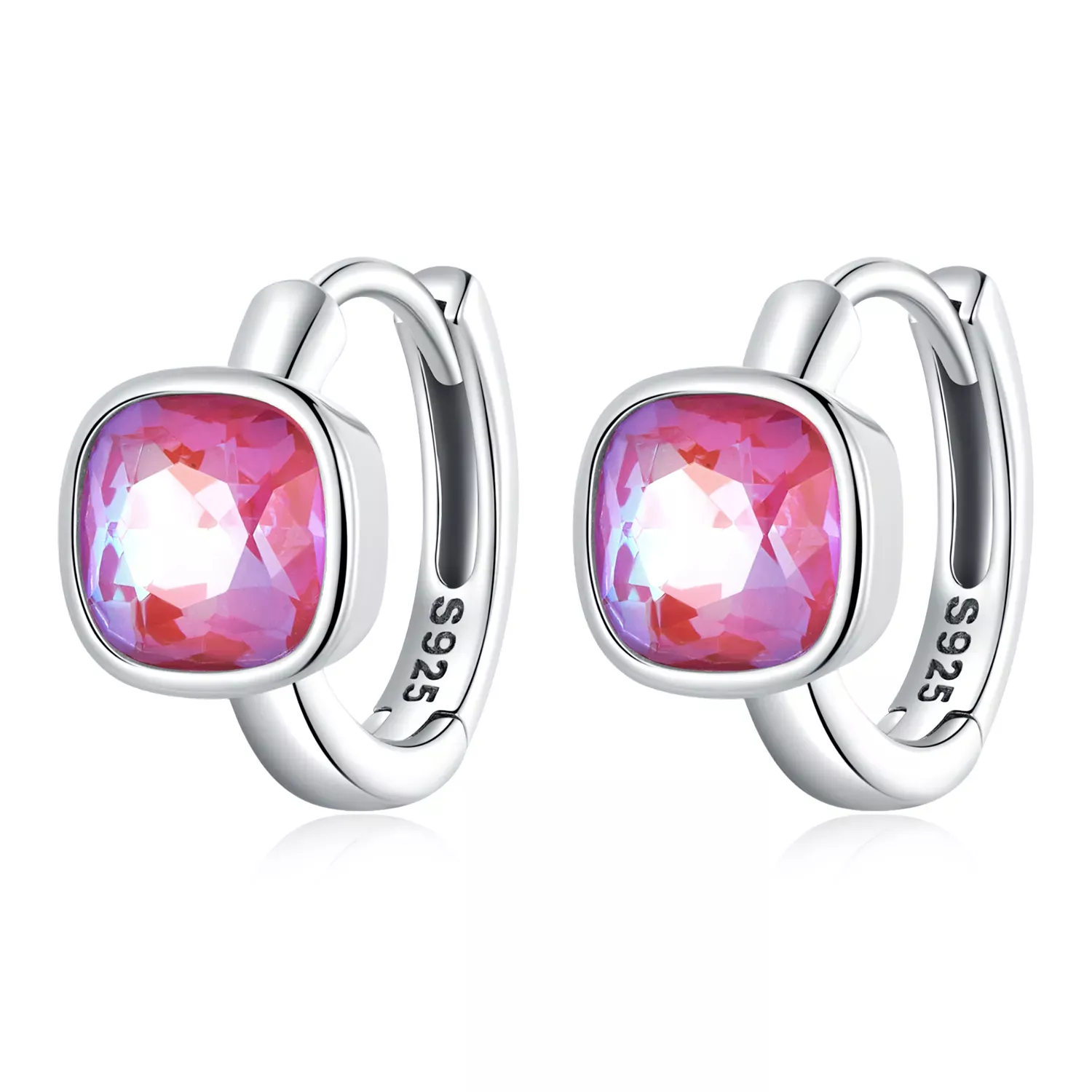 Pandora Style Mocha Fluorescent Hoop Earrings - SCE1412
