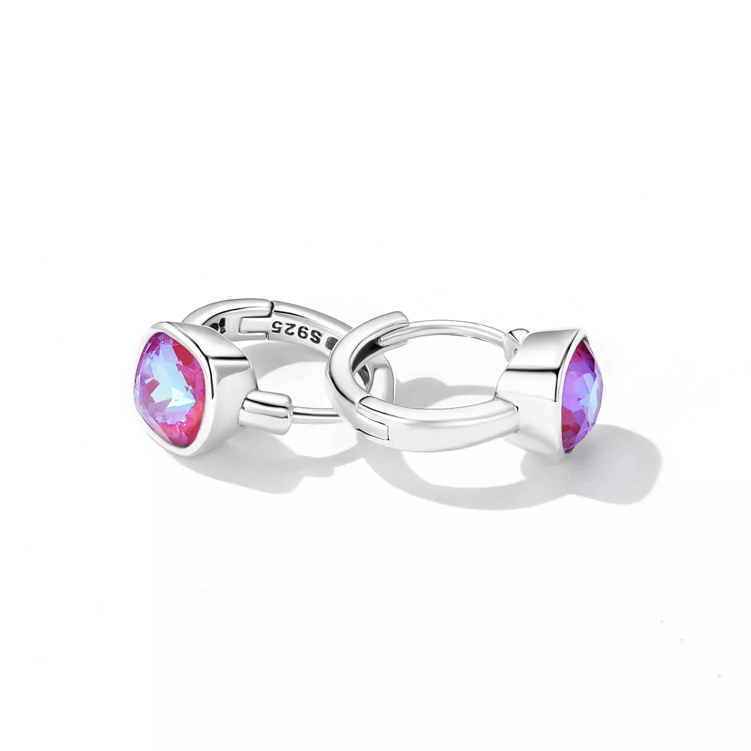 Pandora Style Mocha Fluorescent Hoop Earrings - SCE1412