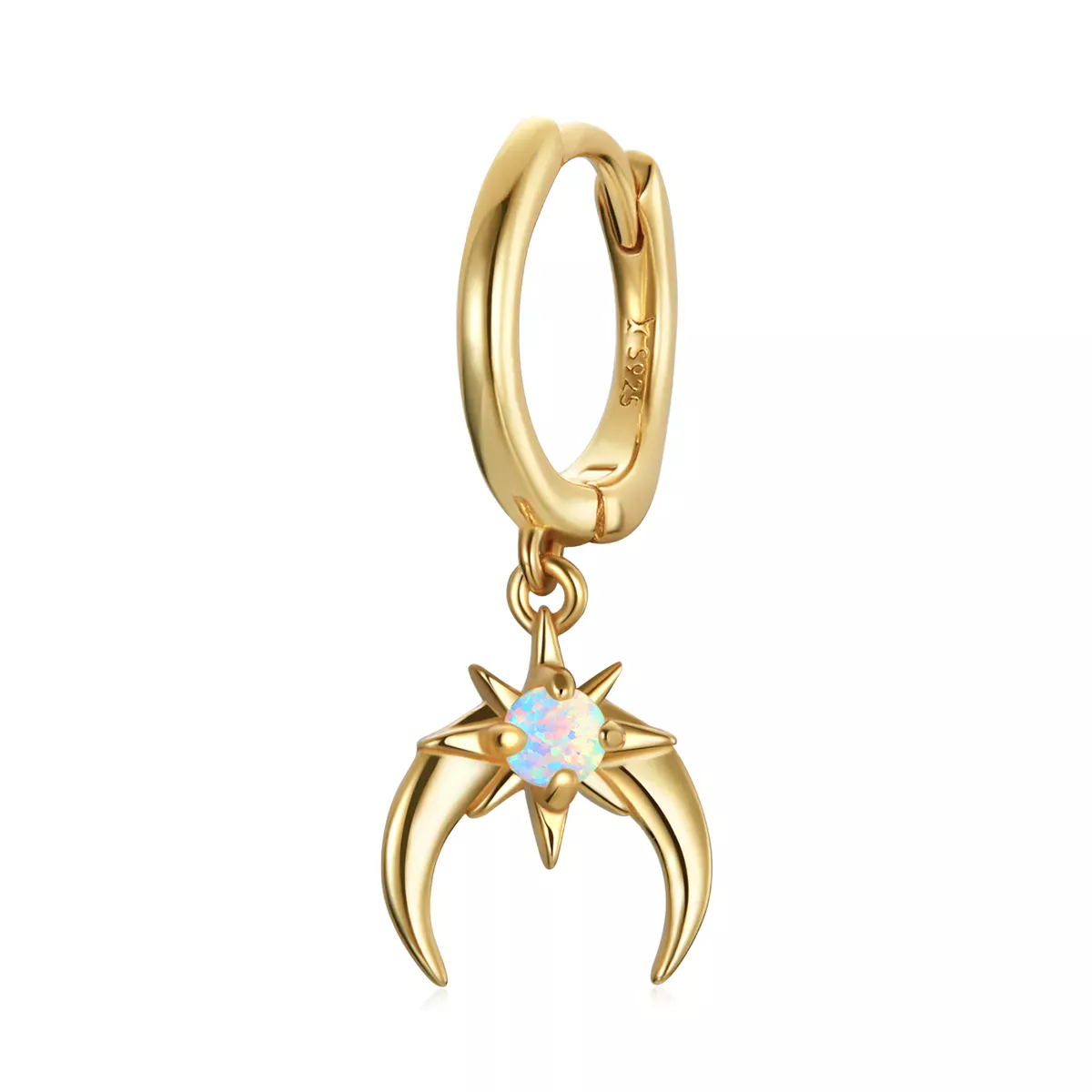 Pandora Style Mysterious Spain - Starburst Hoop Earrings - SCE1145