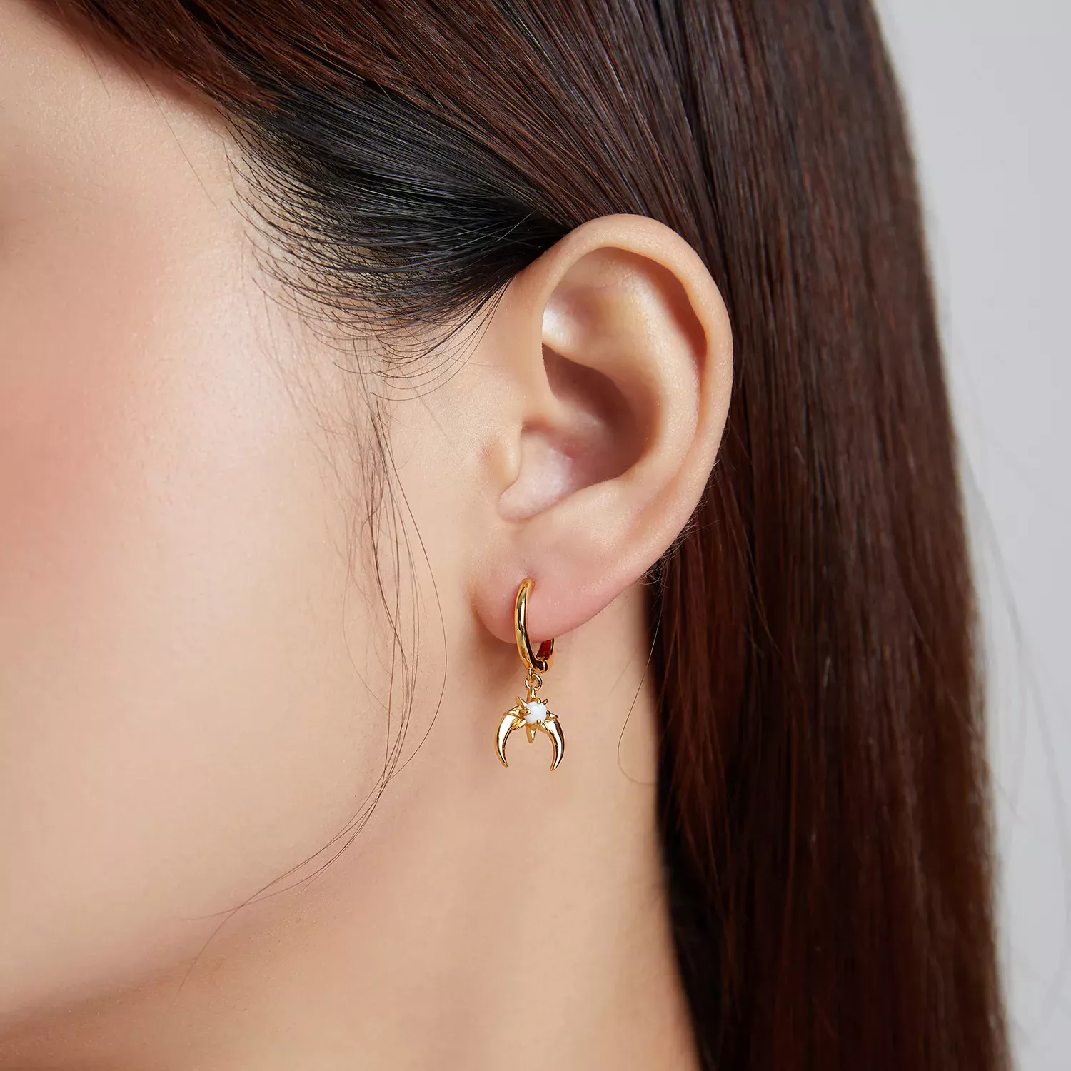Pandora Style Mysterious Spain - Starburst Hoop Earrings - SCE1145