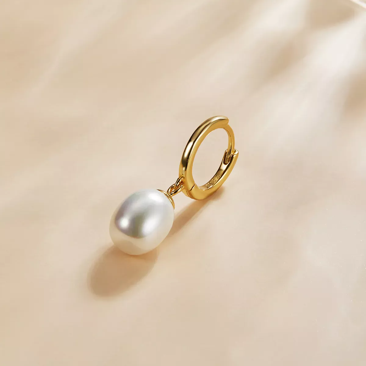 Pandora Style Mystic Spain - The Pearl Hoop Earrings - SCE1146