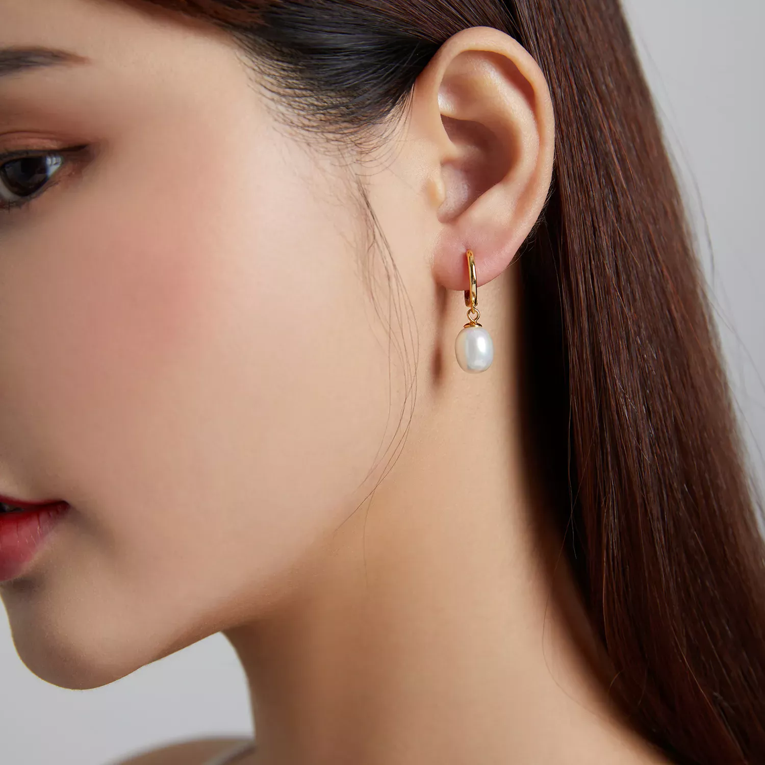 Pandora Style Mystic Spain - The Pearl Hoop Earrings - SCE1146