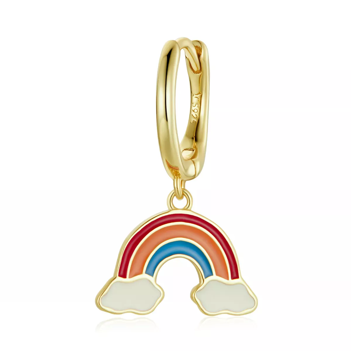 Pandora Style Pop Rainbow Hoop Earrings - SCE1238 Pandora Style Pop Rainbow Hoop Earrings - SCE1238