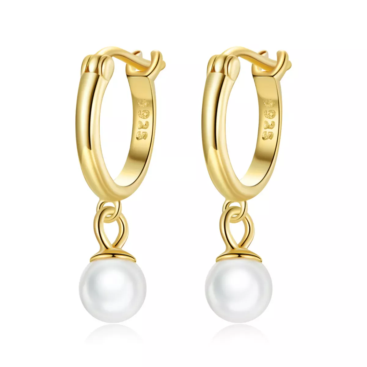 Pandora Style Shell Beads Hoop Earrings - SCE1257 Pandora Style Shell Beads Hoop Earrings - SCE1257