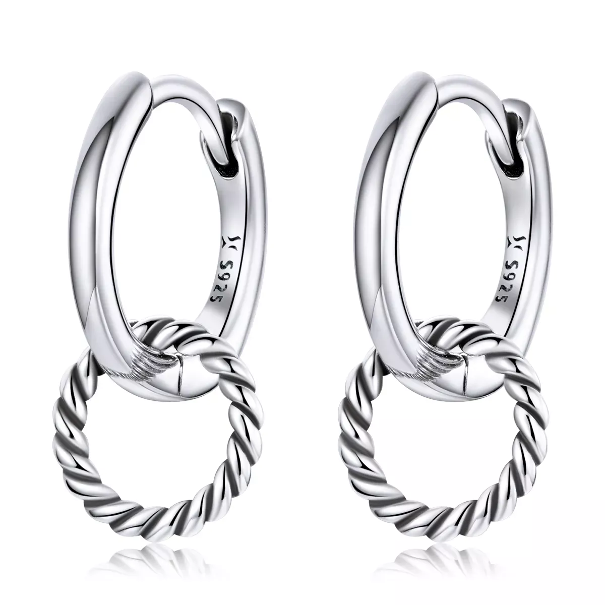 Pandora Style Shuanghuan Hoop Earrings - SCE1199