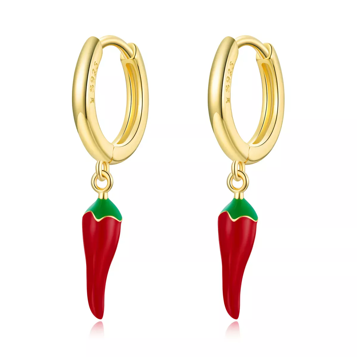 Pandora Style Small Pepper Hoop Earrings - SCE1206 Pandora Style Small Pepper Hoop Earrings - SCE1206