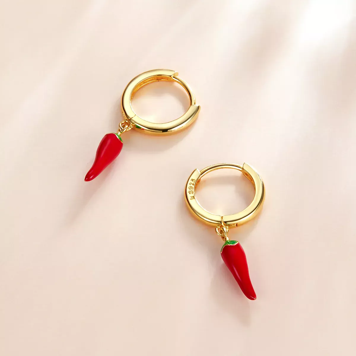 Pandora Style Small Pepper Hoop Earrings - SCE1206